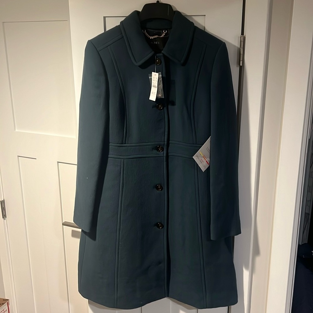 J.Crew Classic Lady Day Coat Italian DoubleCloth Wool Thinsulate Coat NWT 14 OBO